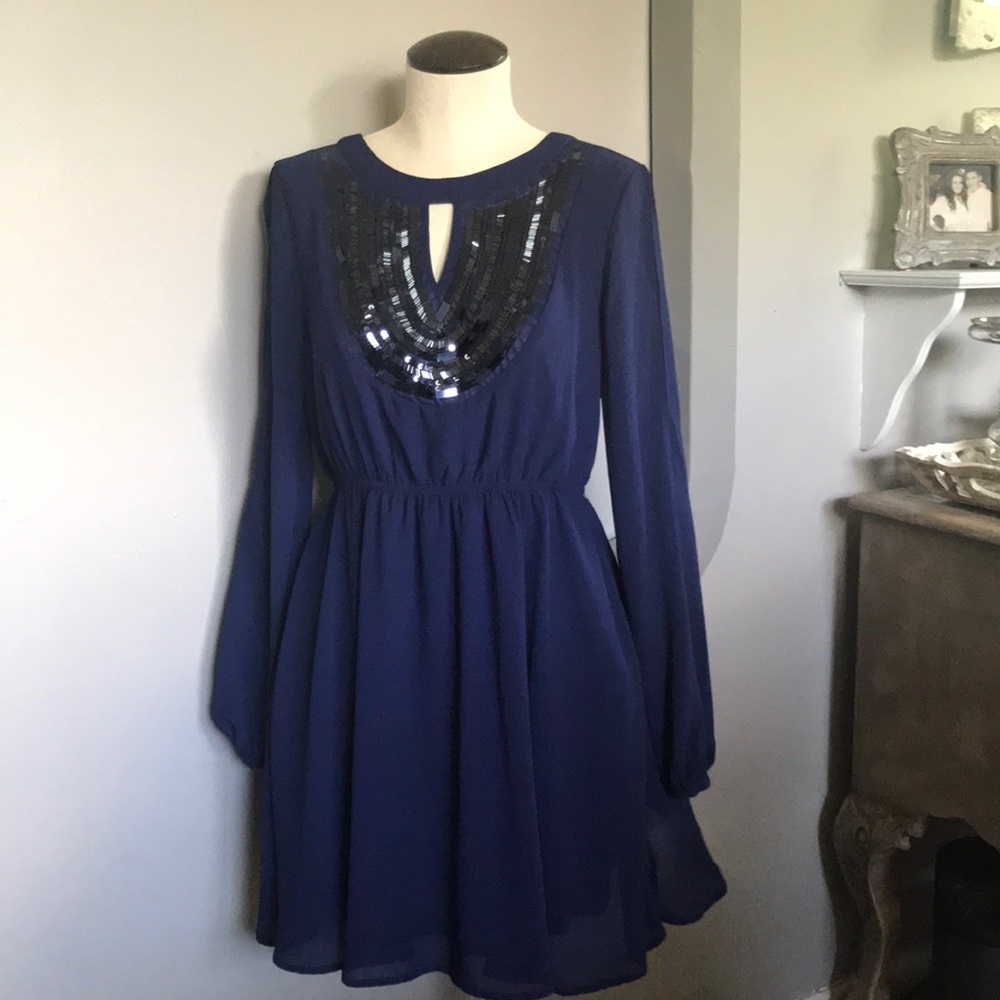 Navy beaded dress